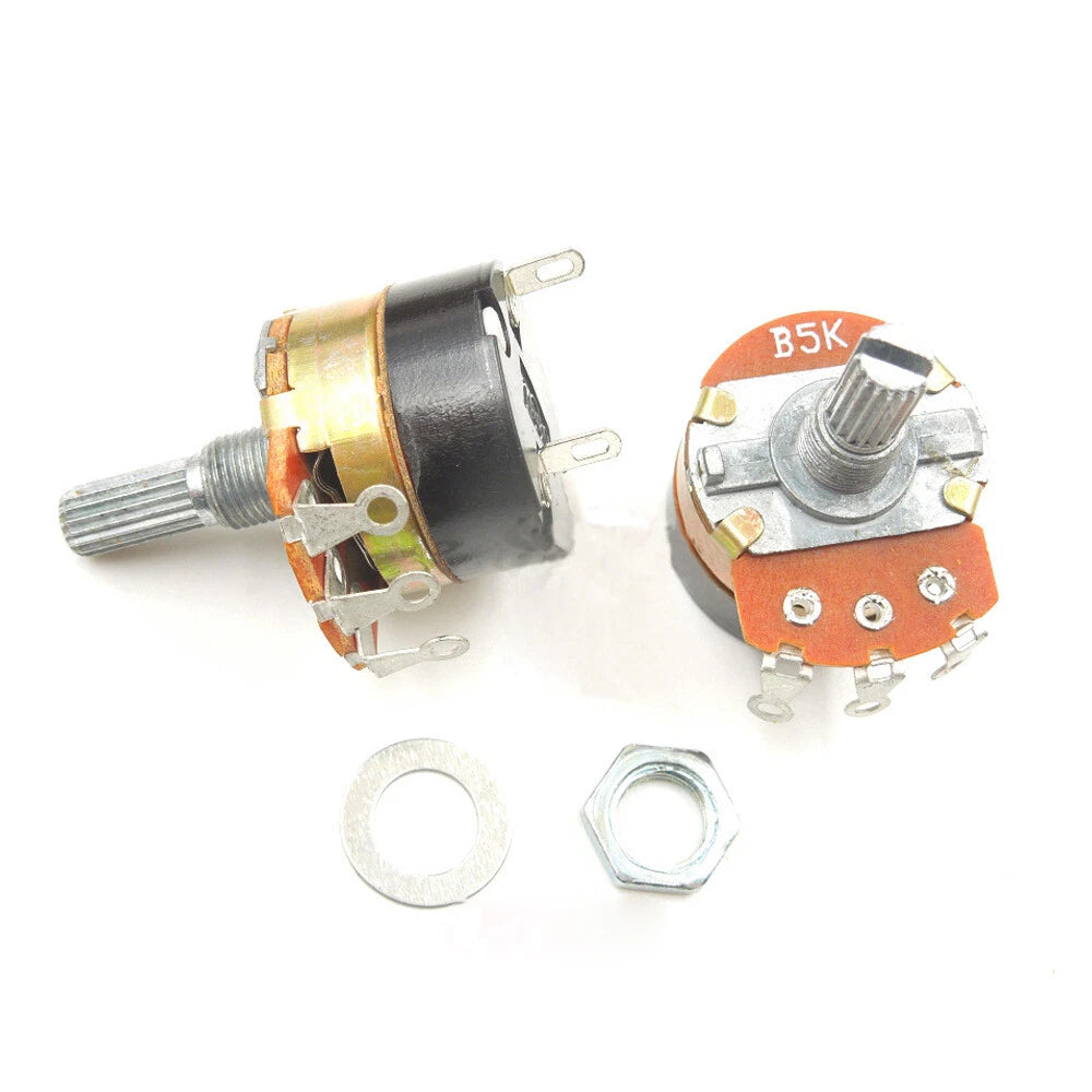 10PC Rotary Linear Potentiometer with SPST Switch, 5K Ohm