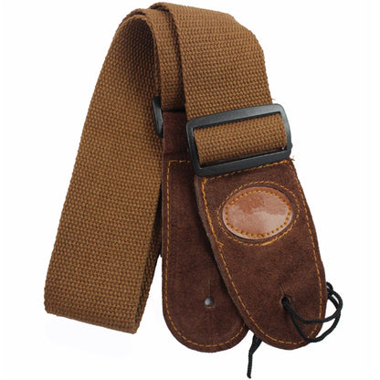 Adjustable Leather Ends Guitar Strap for Electric Acoustic Guitar Bass