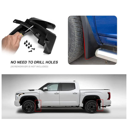 Set of 4 Mud Flaps Splash Guards for Toyota Tacoma (2016–2023) W/Fender Flares