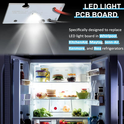 Refrigerator LED Freezer Light Board for Whirlpool/Maytag (W10843353)