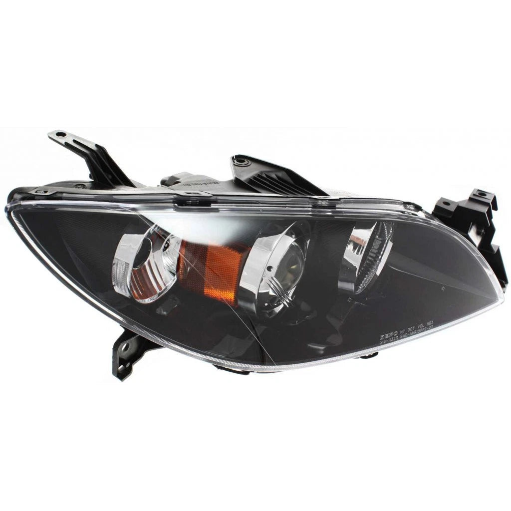Passenger Side Halogen Headlight for Mazda 3 (2004–2009) MA2519108, CLX-M0-20-6661-01-1-CL360A1