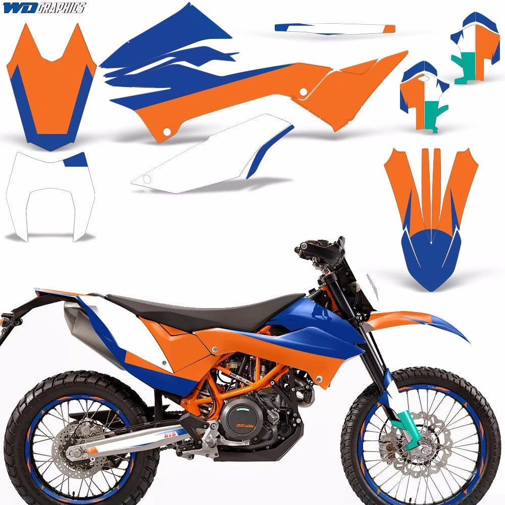 Graphic Stickers +#PLT/RIM Decals for KTM 690 Enduro R (2012–2018)