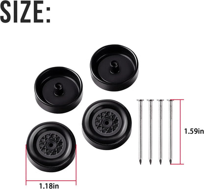 Set of 4 Polished Axles and Prepped Wheels for Pinewood Derby