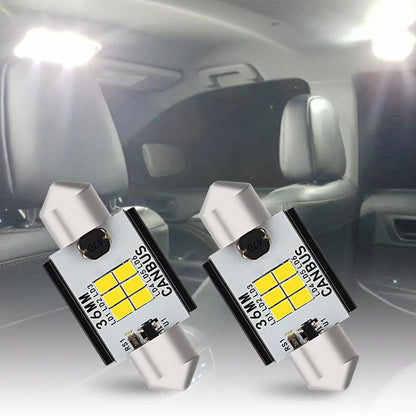 2X 36MM LED Festoon Dome Map Interior License Plate Light for (6411, 6418)