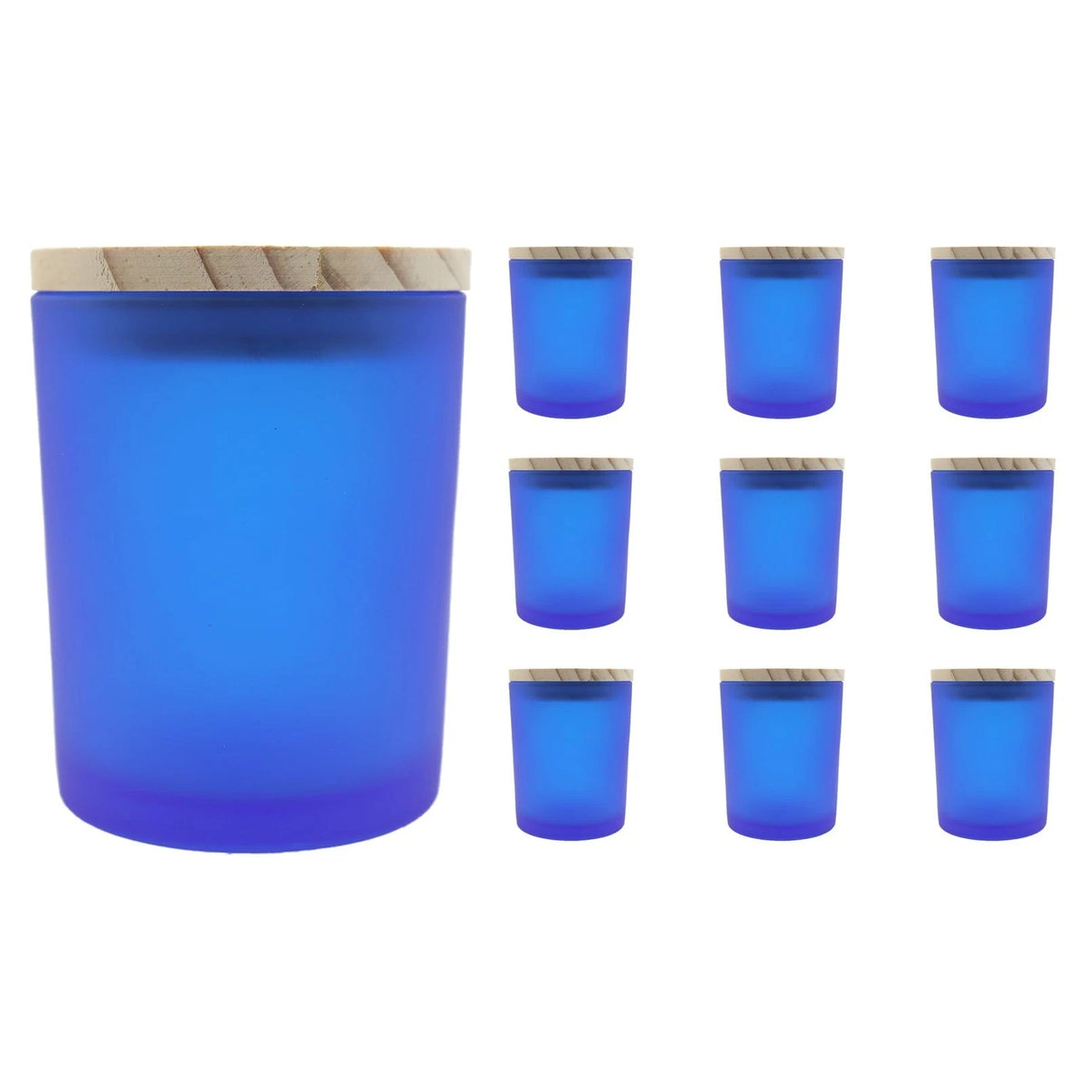 Set of 4 Thick Glass Candle Jar Containers for Making Candles