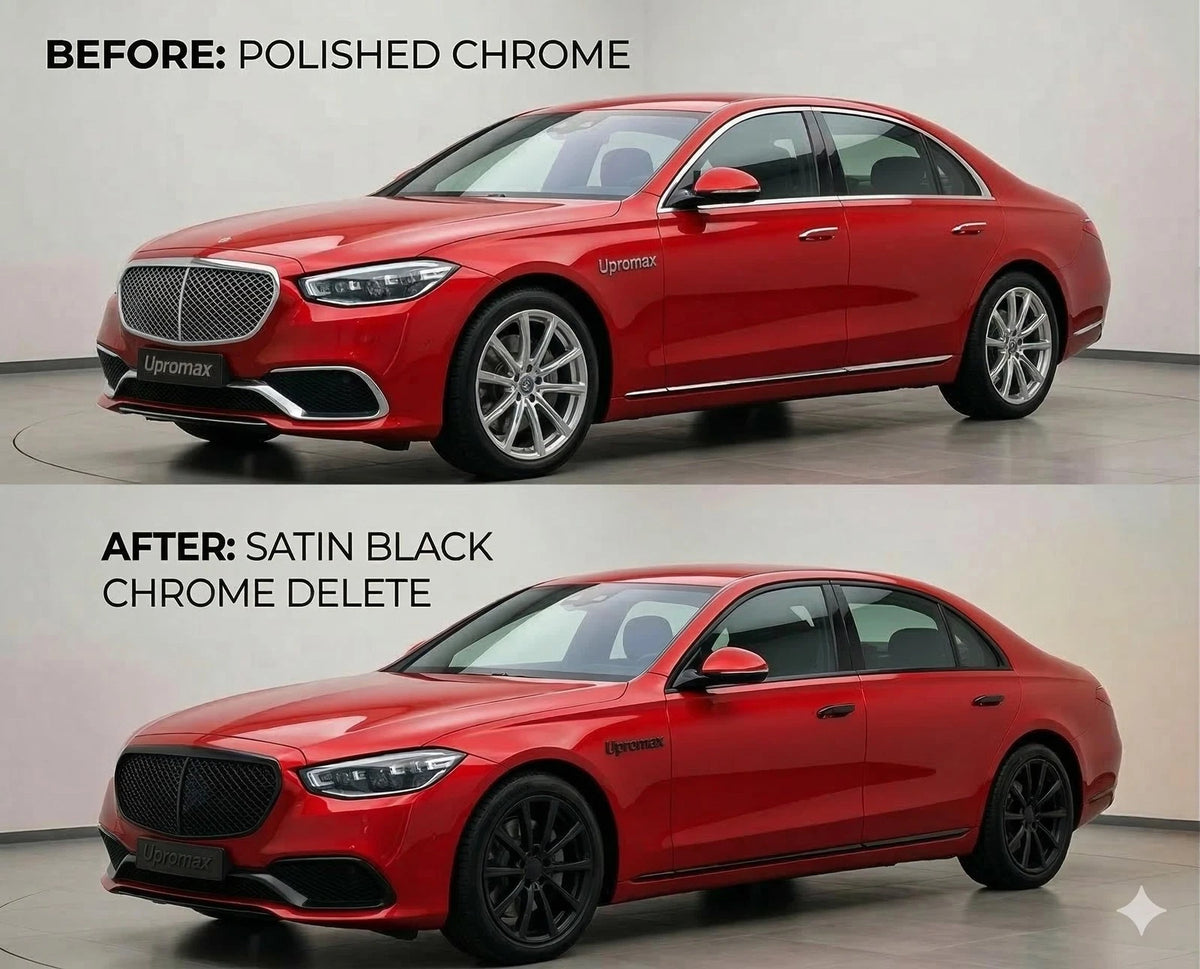 2X 25FT Satin Black Vinyl Wrap for Automotive Use