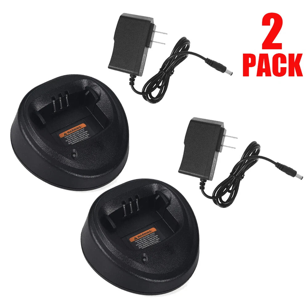 2PC Battery Charger for Motorola Radio Walkie Talkie CP150 CP200 CP040 PR400
