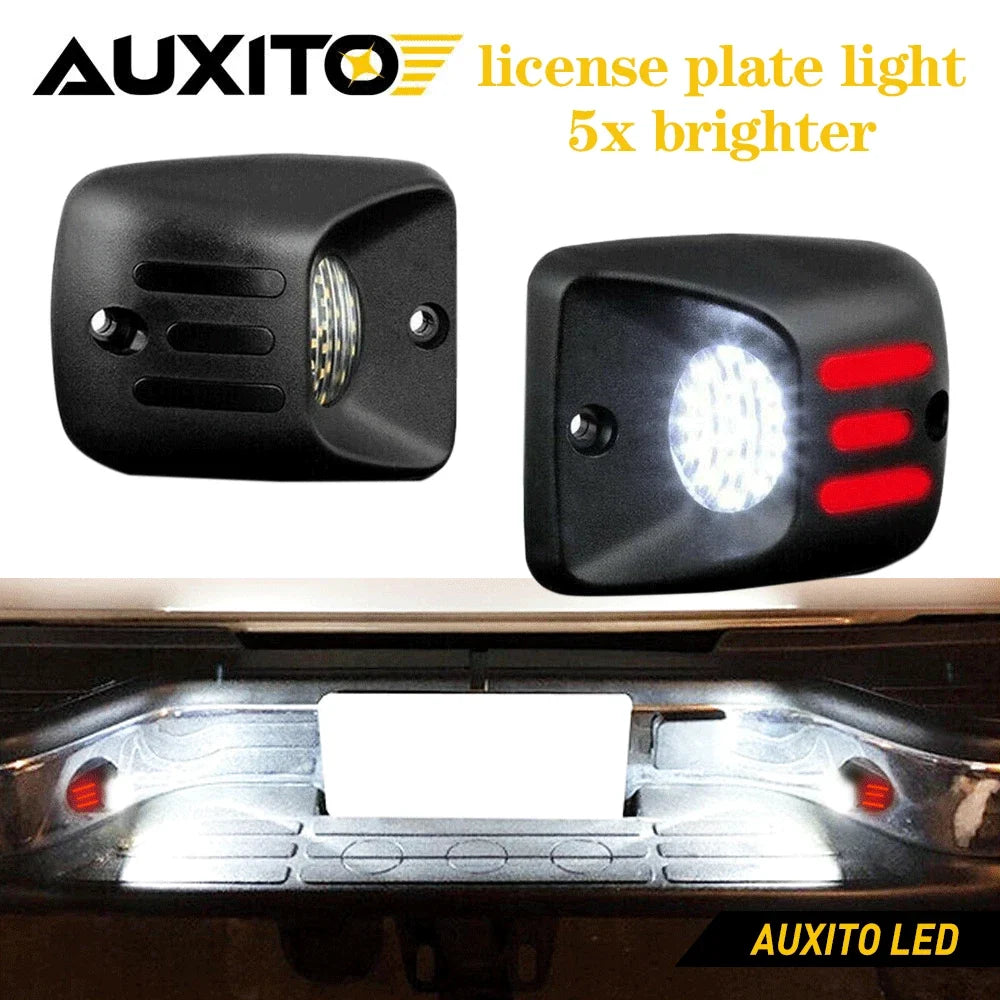 6000K LED License Plate Light w/Red DRL Tube for Toyota Tacoma (1995–2004)