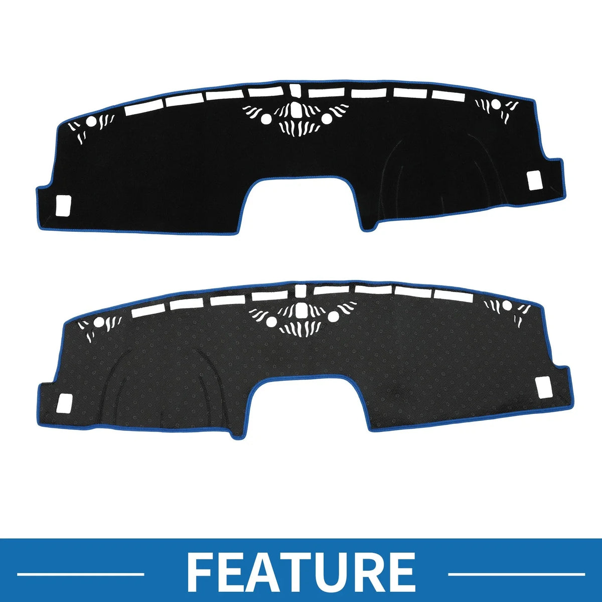 Dashboard Cover Mat for Ford Maverick (2022–2024) - Sun Protector Pad Black Blue