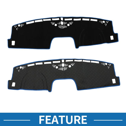 Dashboard Cover Mat for Ford Maverick (2022–2024) - Sun Protector Pad Black Blue