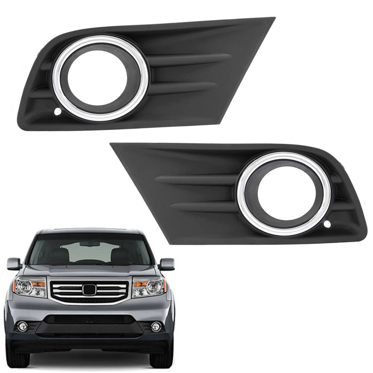 Fog Light Cover Bezel Set of 2 for Honda Pilot (2012–2015) 71112SZAA60, 71107-SZA-A50, 71102-SZA-A50