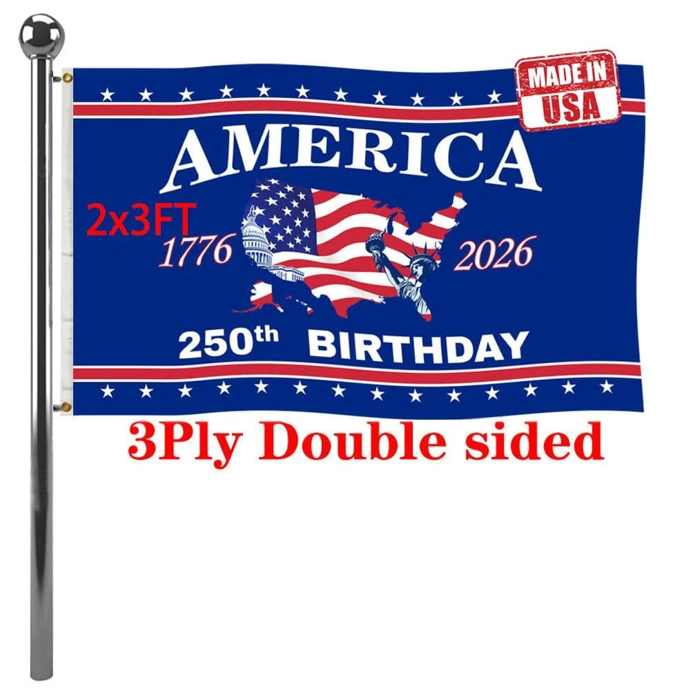 Double Sided American USA Flags for 250th Anniversary