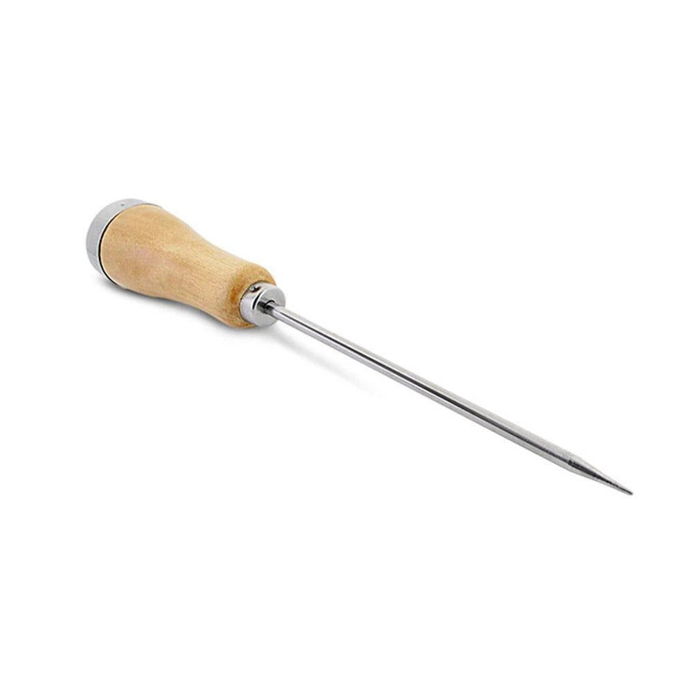 2X Stainless Steel Ice Picks with Wooden Handles for Kitchen Tools