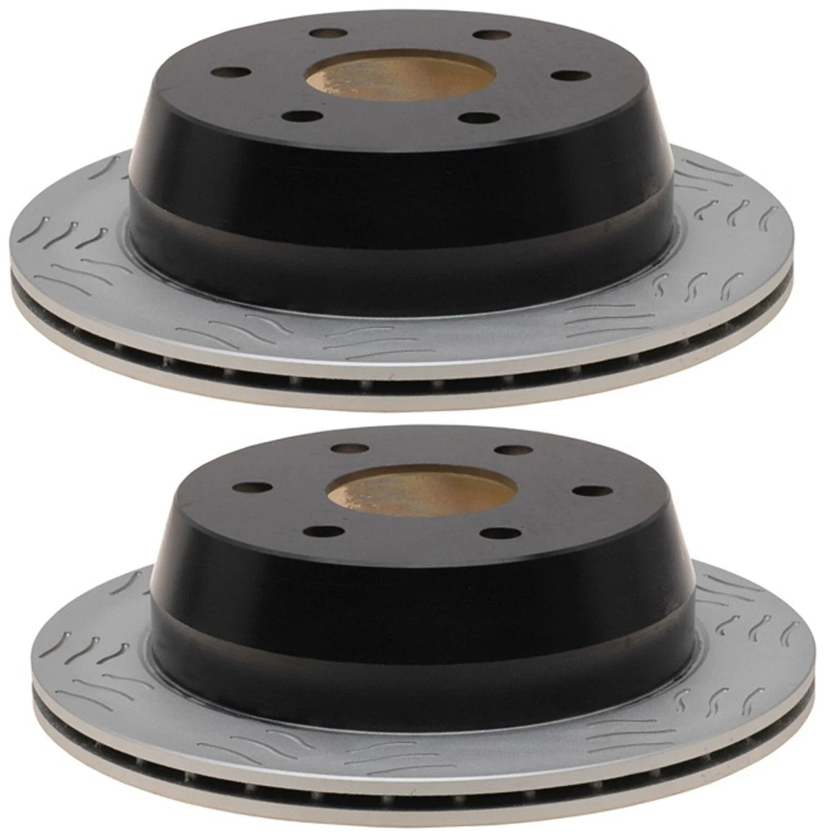Set of 2 Slotted Rear Brake Rotors 325mm for GMC Chevy