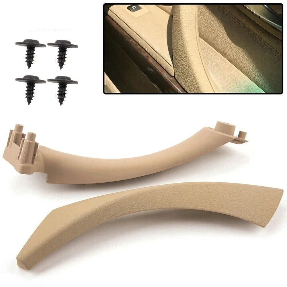 Beige Right Side Inner & Outer Door Handle Pull Cover for BMW E90 3-Series (2007–2013)