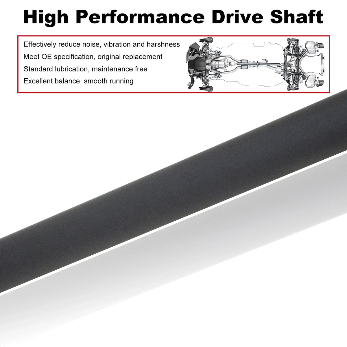 Rear Prop Drive Shaft Assembly for Ford F-150 (2009–2014) 4WD 157" WB