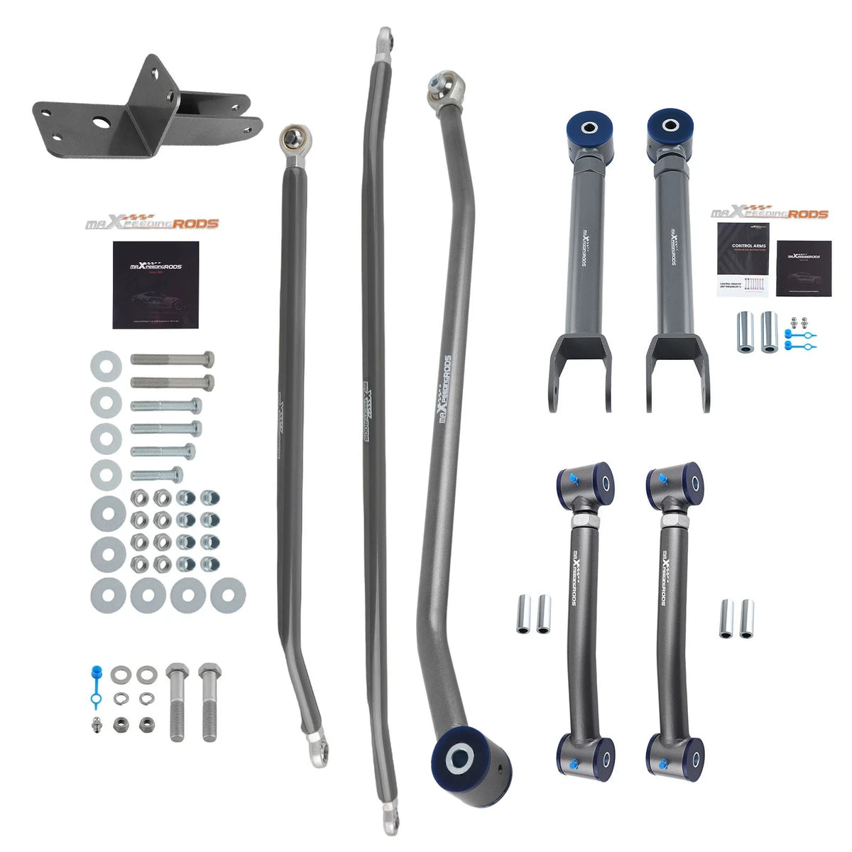 Front Control Arm Set + Track Bar + Crossover Steering Kit for Jeep Cherokee XJ (1984–2001)