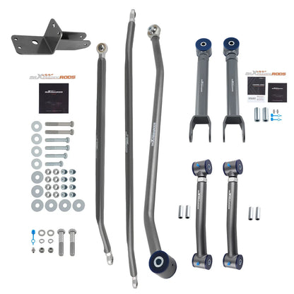 Front Control Arm Set + Track Bar + Crossover Steering Kit for Jeep Cherokee XJ (1984–2001)