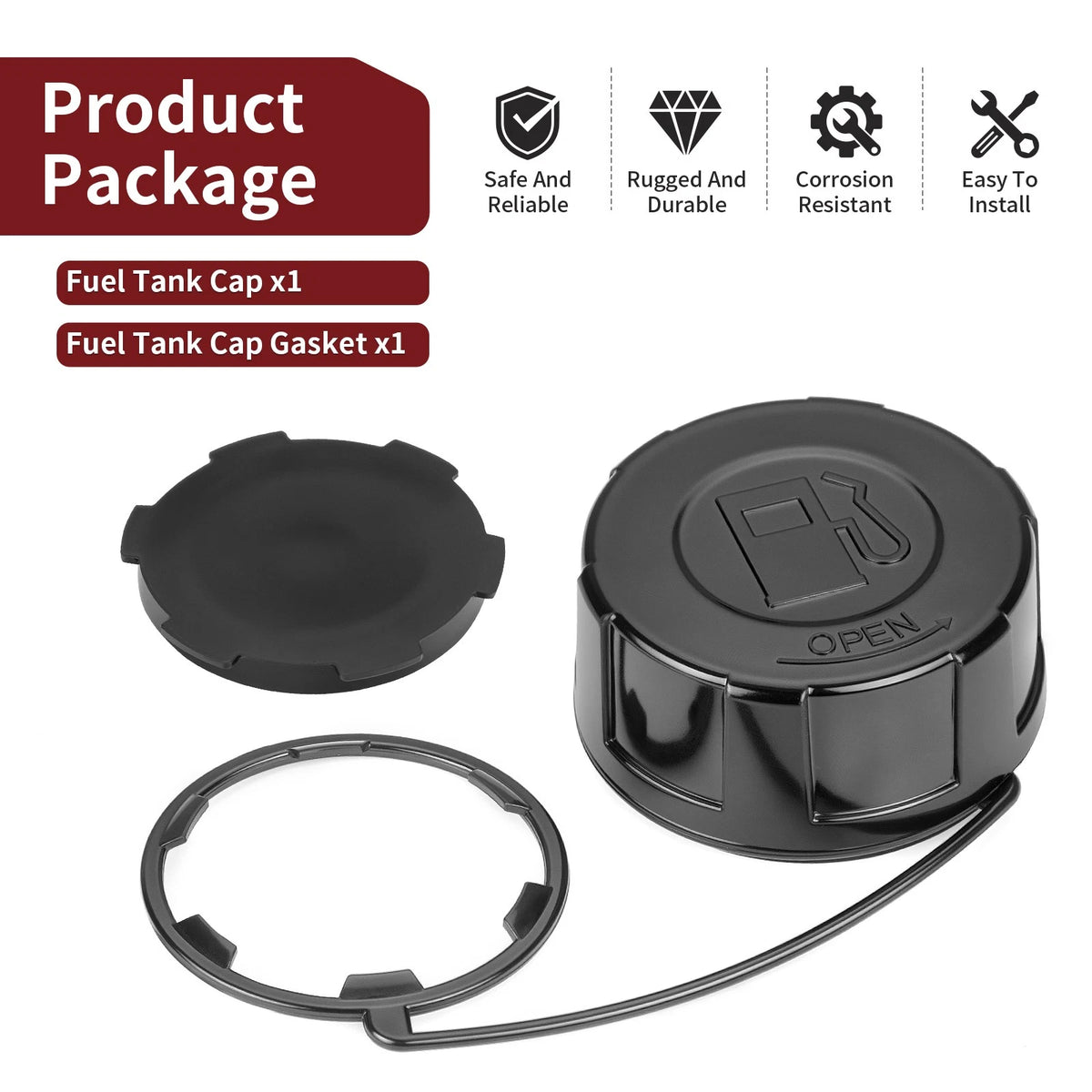 Fuel Tank Cap for Kawasaki Mule 4000 Trans (2018–2021) 51048-0026