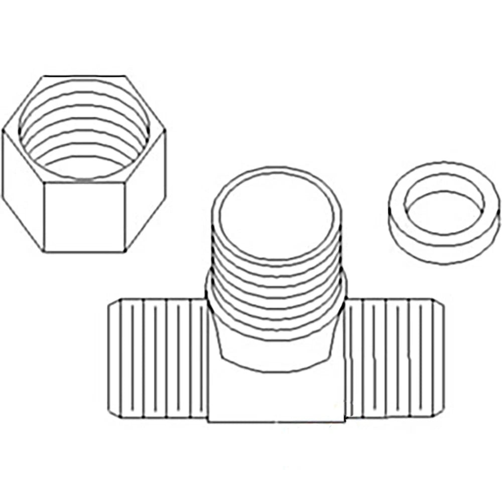 Fuel Injector Tee for John Deere 1020 2020 2510 2030 2440 2640 4030 2040 2520