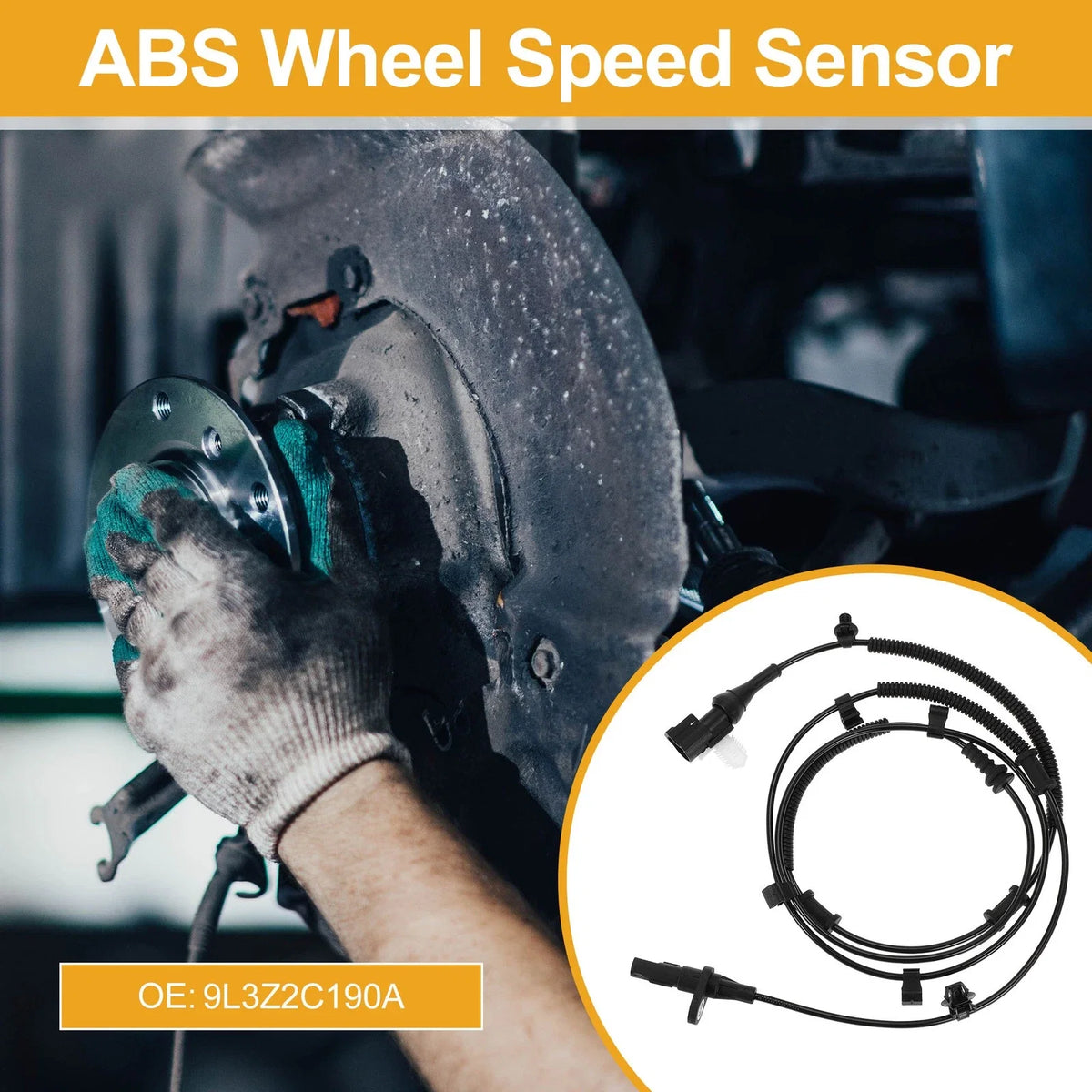 ABS Wheel Speed Sensor No. 9L3Z2C190A for Ford F-150 (2004–2020) Rear Right