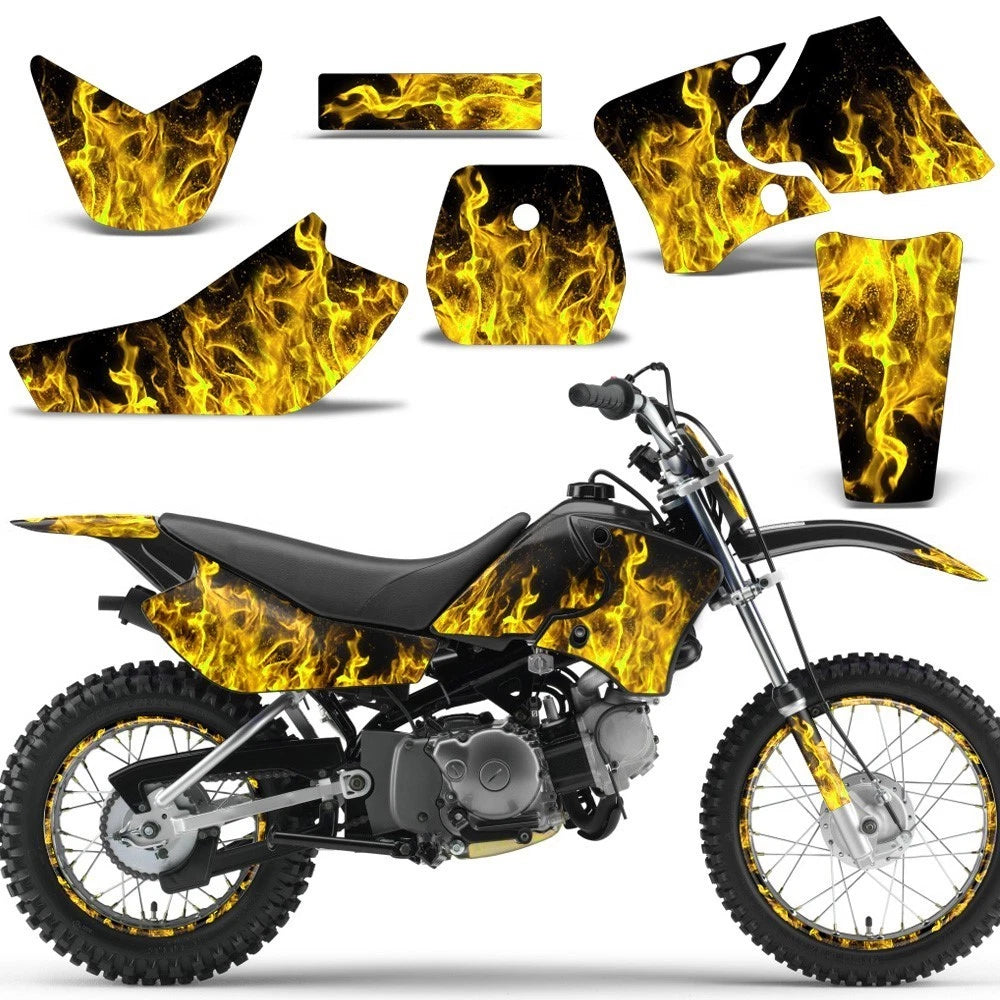 Graphic Stickers + PLT/RIM Decals for Yamaha TTR90 (2000–2007)