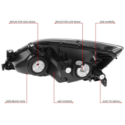 Pair of Chrome Housing Amber Corner Headlights for Honda Accord (2003–2007)