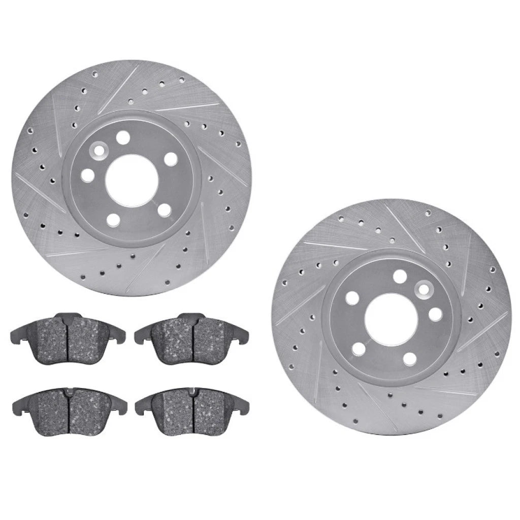 Rotor Set for Volvo V70 (2008–2010) ALX-PAU-DF-7512-27059-CLA2, Drilled & Slotted