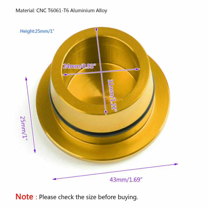 CNC Frame Hole Cover Guard for Yamaha T-Max 530 (2005–2016) T9 Gold
