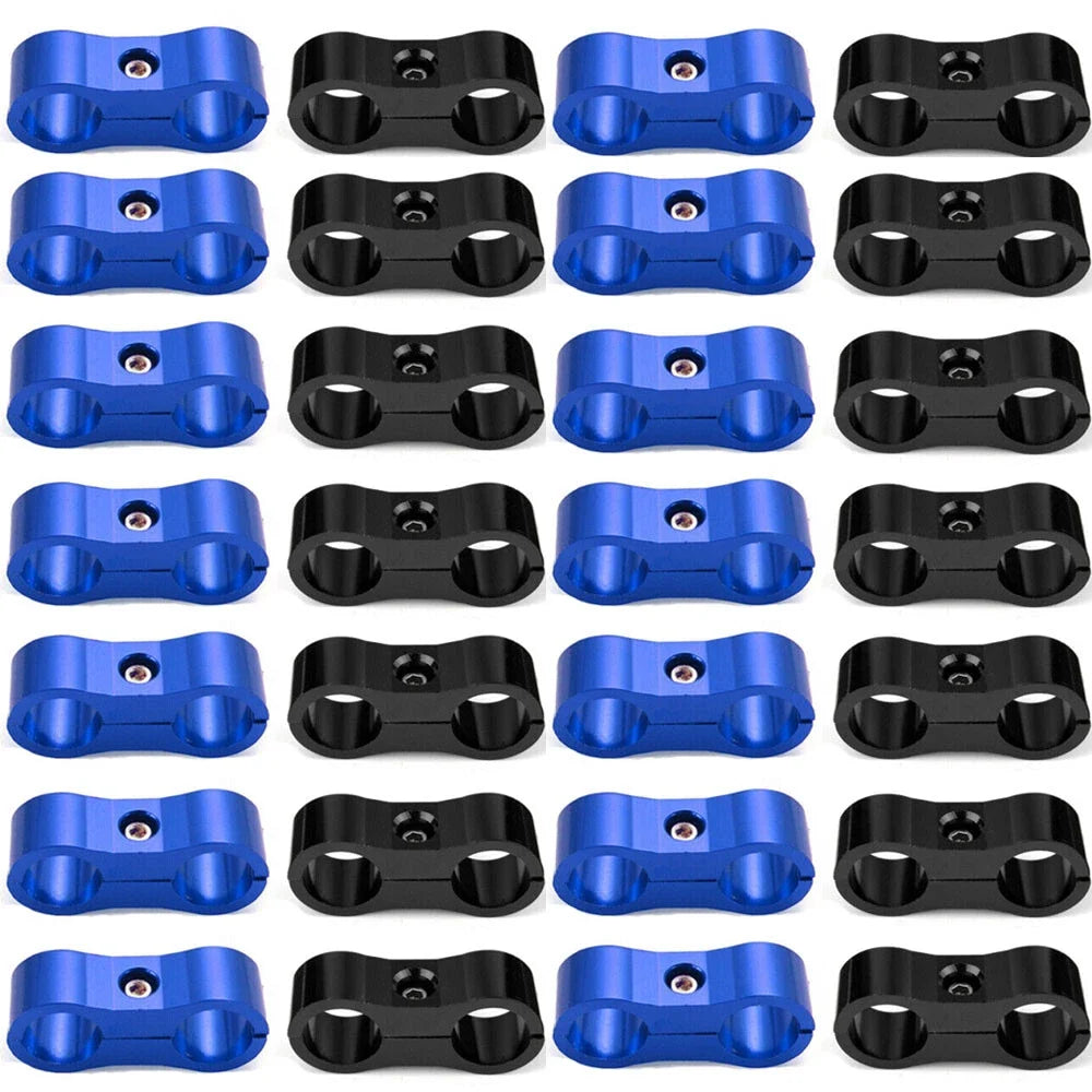 Set of 10 Separator Clamp Fittings for Oil Fuel Hose Line (Universal)