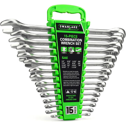 15-Piece SAE Wrench Set for Automotive Repair (No Specific Part Numbers)