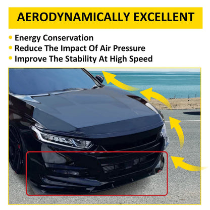 Front Bumper Lip Spoiler for Honda Accord Sport (2018–2020) Glossy Black