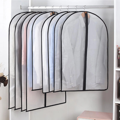 Set of 6 Extra Long Clear Garment Bags 60in for Dresses