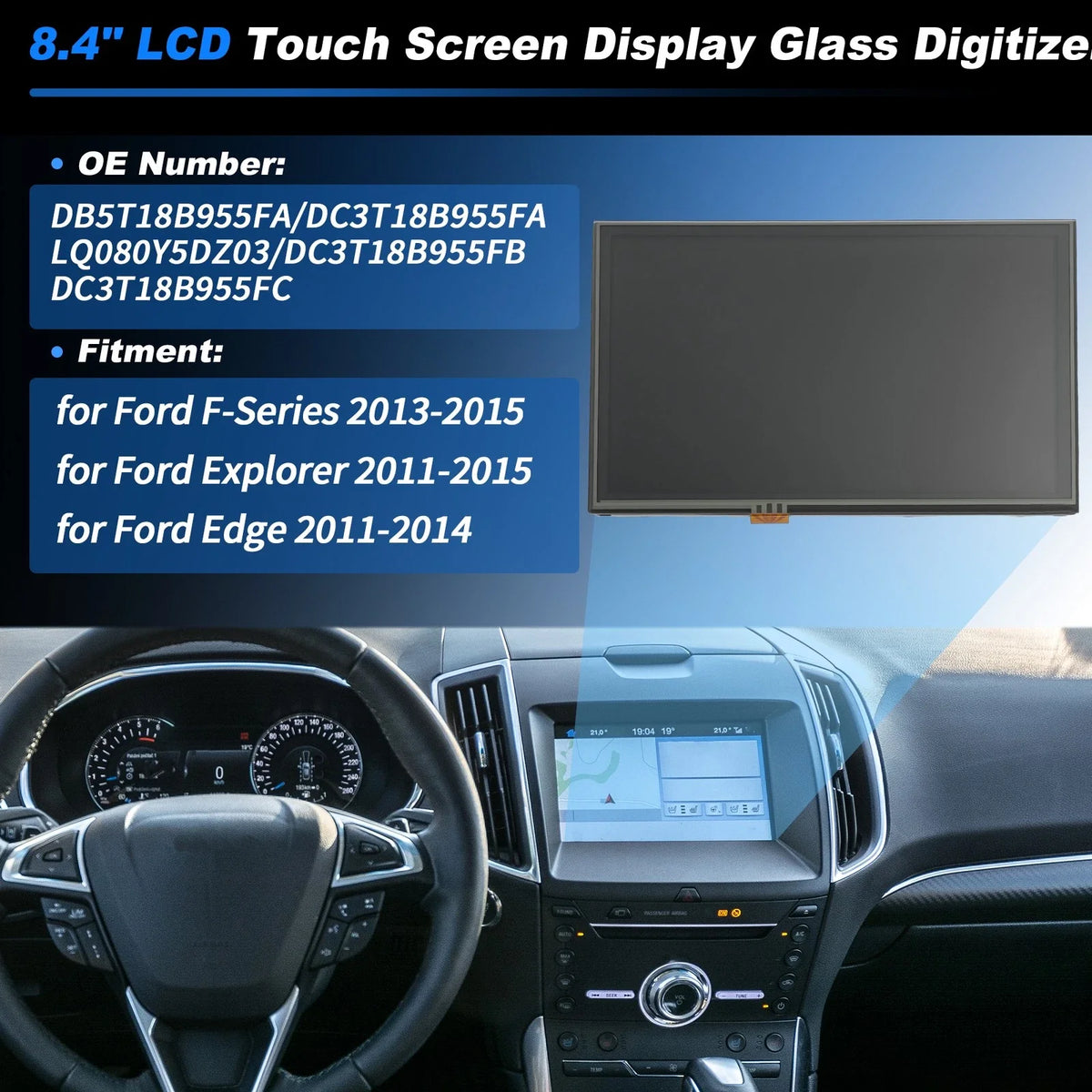 8" LCD Touch Screen Glass Digitizer for Ford Explorer (2011–2015) DB5T18B955FA