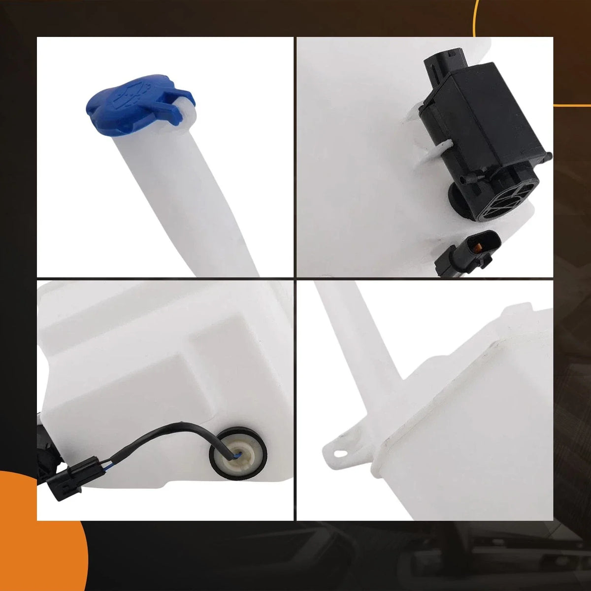 Front Washer Fluid Reservoir with Motor for Hyundai Santa Fe GL (2007–2009)