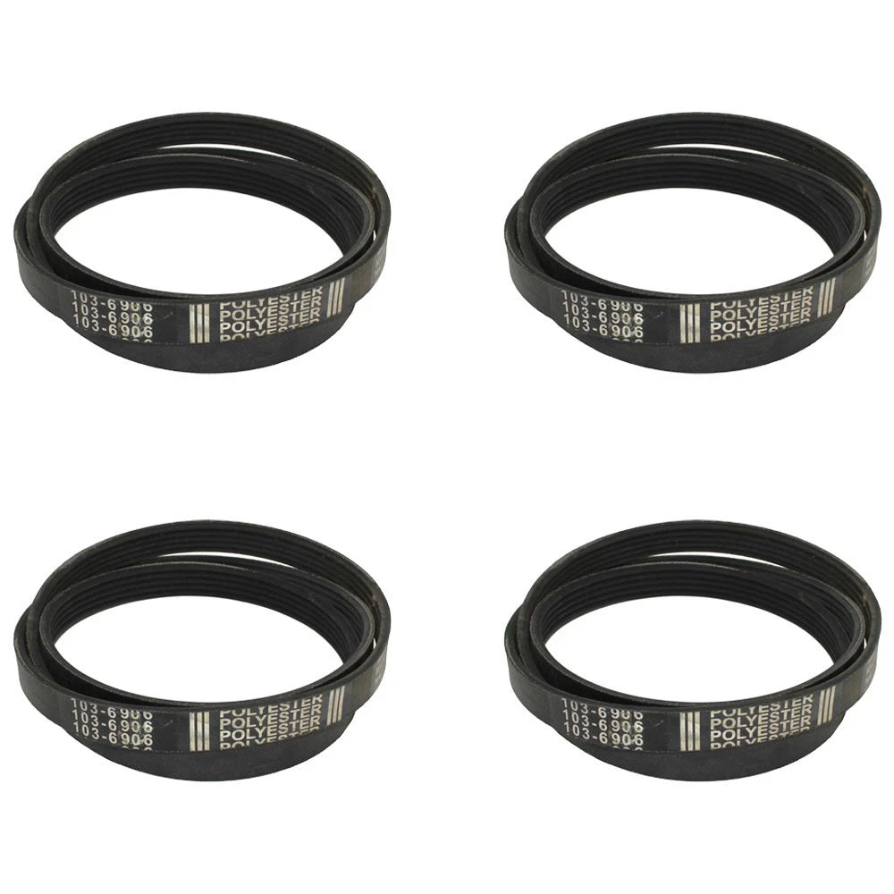 4X OEM Spec Ribbed Pump Drive Belt for Exmark Lazer Z (Fits 103-6906)
