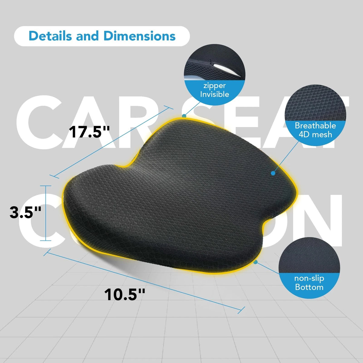 Height Boost Mat for Car Booster Seat Cushion