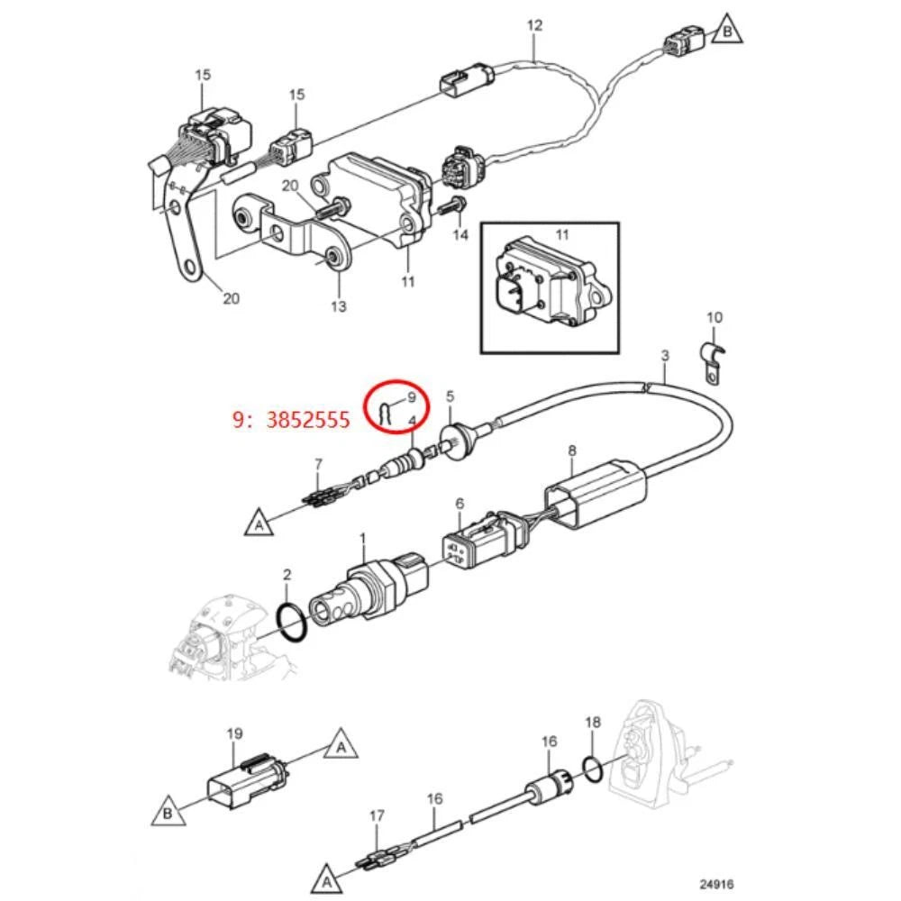 Retainers for OMC Evinrude Johnson (3852555)