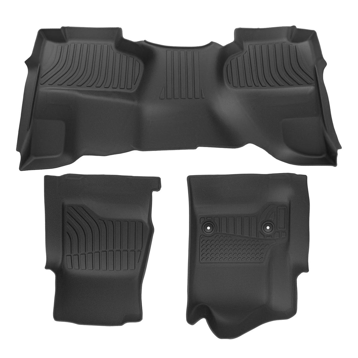 All Weather Floor Mats for Chevrolet Silverado Double Cab (2014–2019) TPE