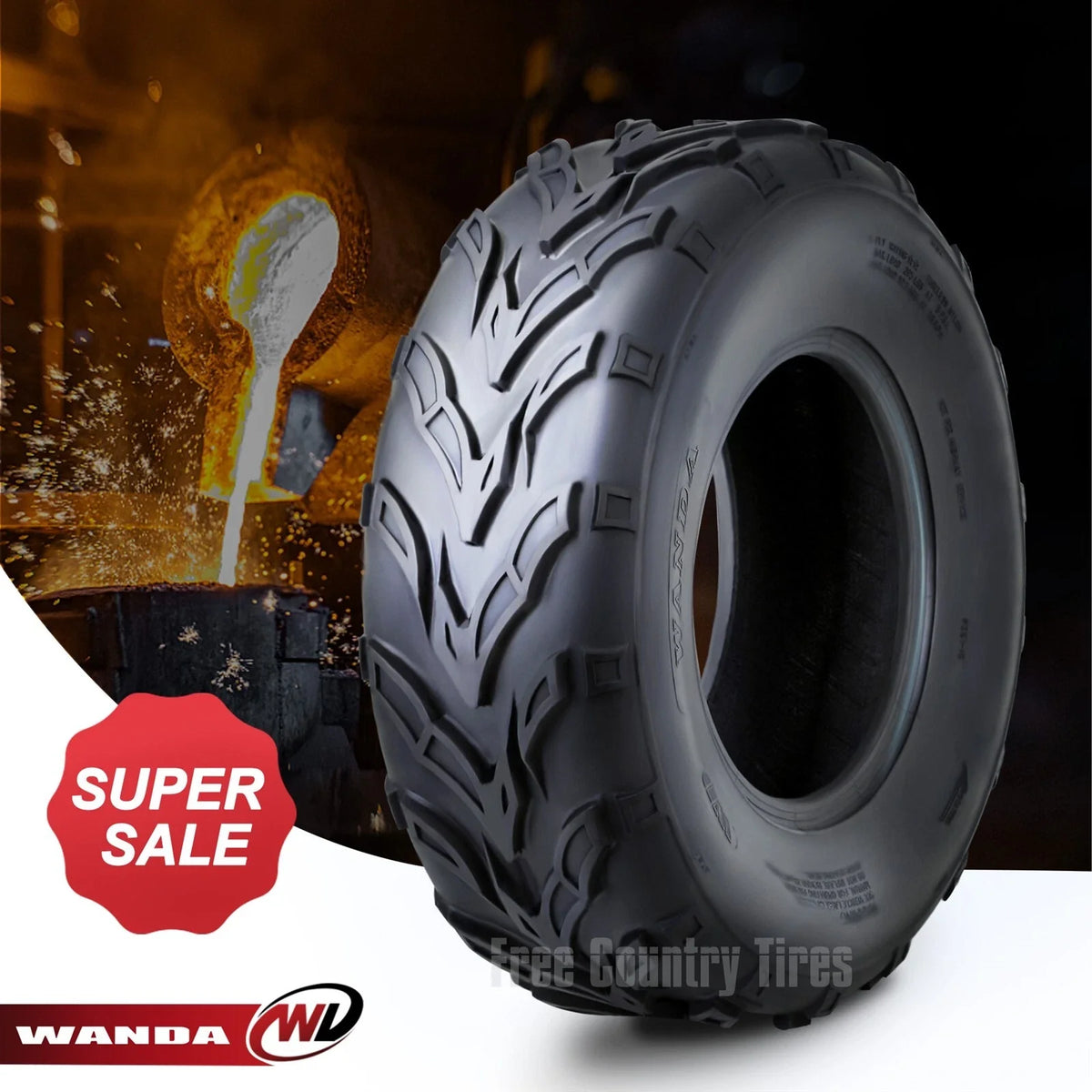 WANDA Sport ATV Tire 22x7-10 4PR P361 10196 for ATV