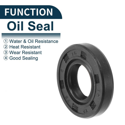 Set of 5 Oil Seal Rotary Shaft Seal NBR Rubber 12x25x5mm