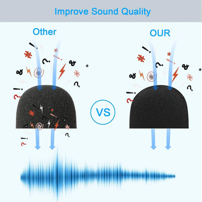 Wave 3 Pop Filter for Microphones (Professional Mic Windscreen Foam Cover)