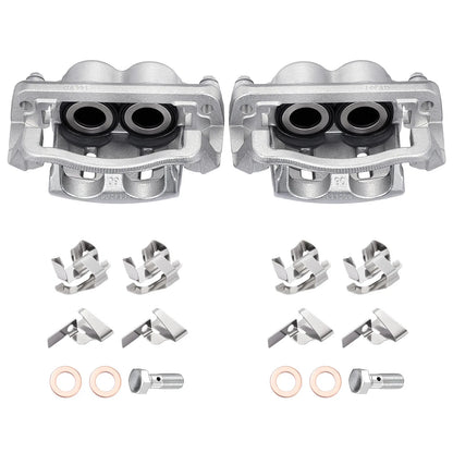 2X Front Brake Calipers with Brackets for Ford F-250 F-350 Super Duty (2005–2010)