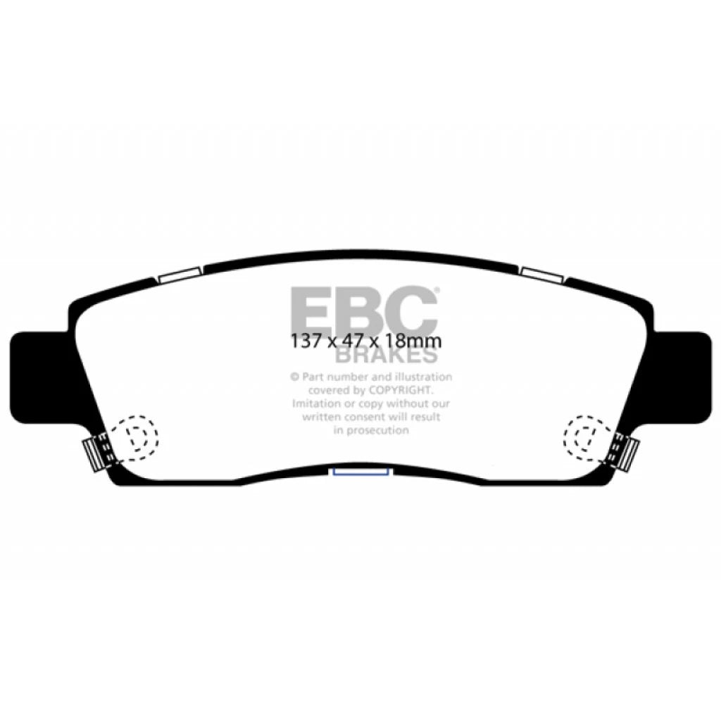 EBC Extra Duty Rear Brake Pads for Saab 9-7x (2005–2009) TLX-ebcED91672-CL360A70