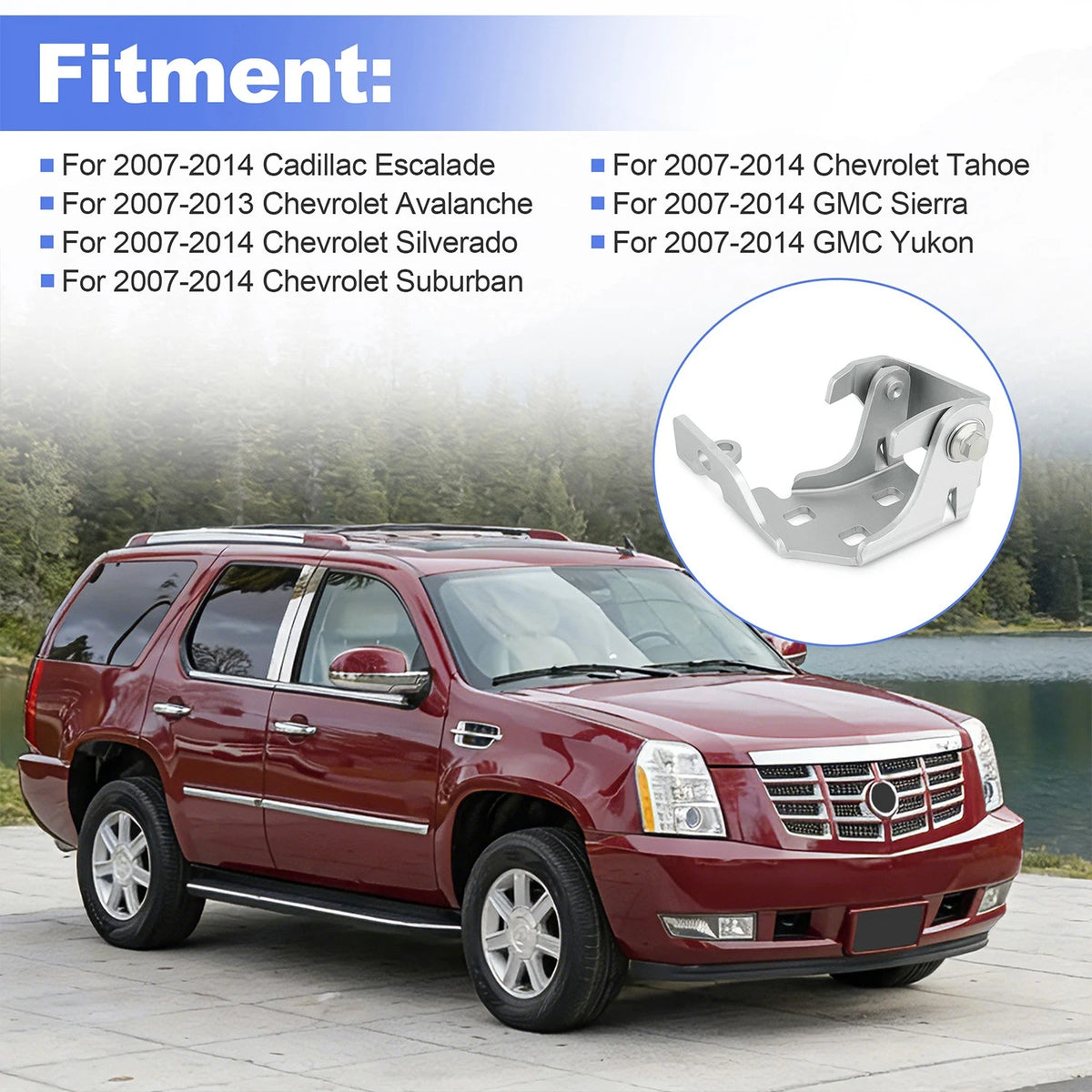 Front Left Upper Door Hinge for Chevrolet GMC Cadillac (2007–2014) 15877428