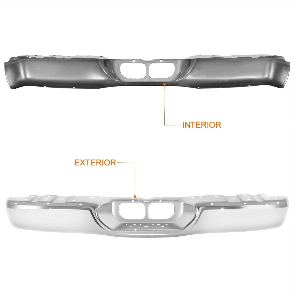 Rear Bumper Face Bar for Toyota Tundra (2000–2006) Chrome Replacement
