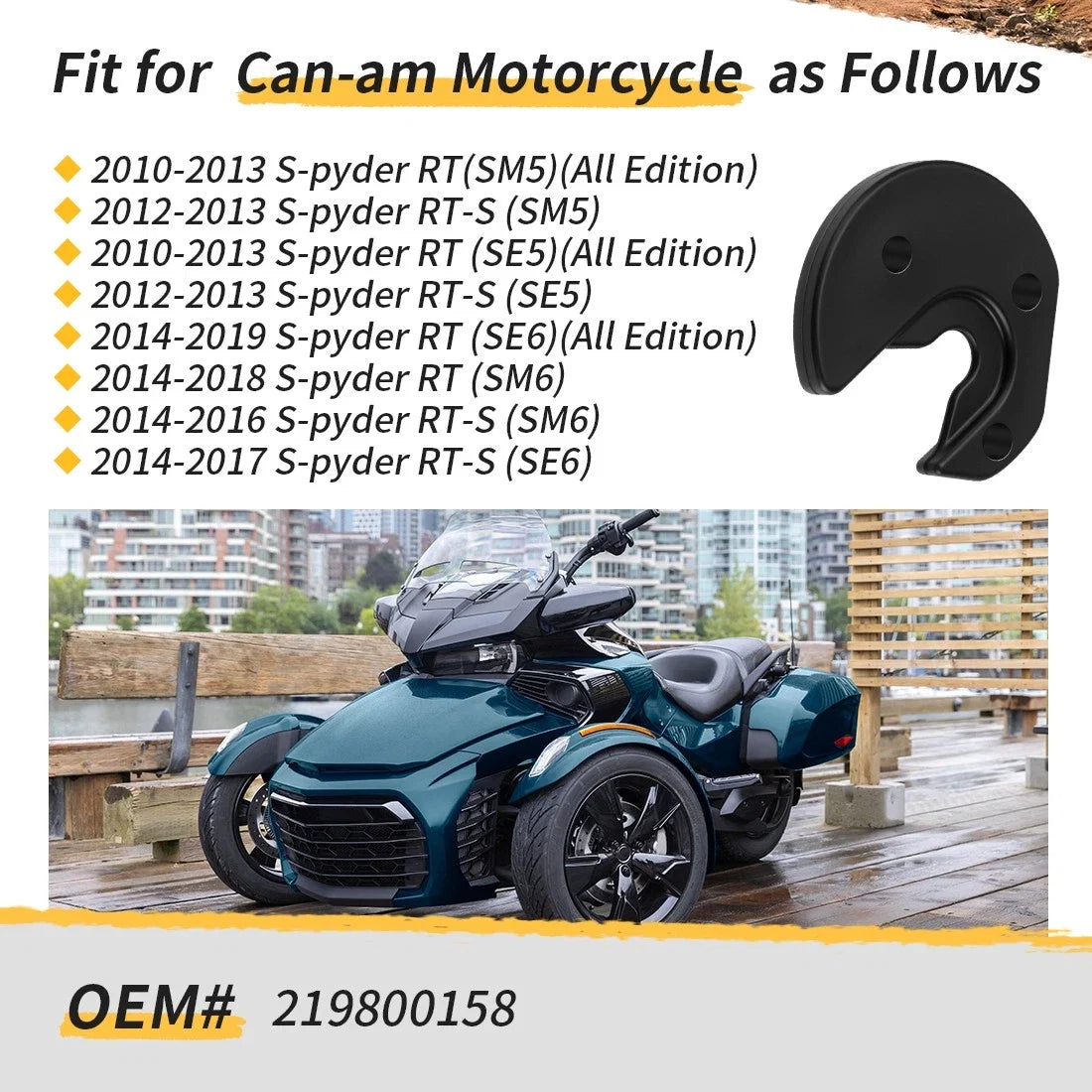 Console Assembly Housing Clip for Can-Am Spyder RT SE5 SM5 SE6 SM6 (2010–2019)