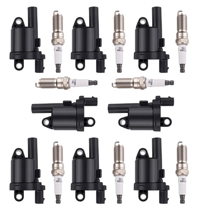 8pcs Ignition Coils + Spark Plugs for GMC Sierra Yukon V8 5.3L 6.2L (2014–2019)