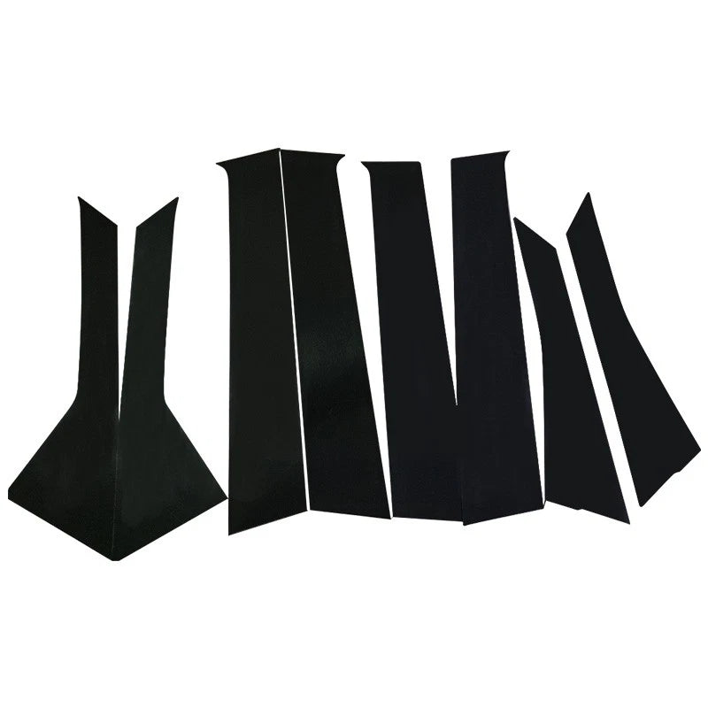 8x Gloss Black Exterior Pillar Posts Trim for BYD Dolphin (2022–2024)