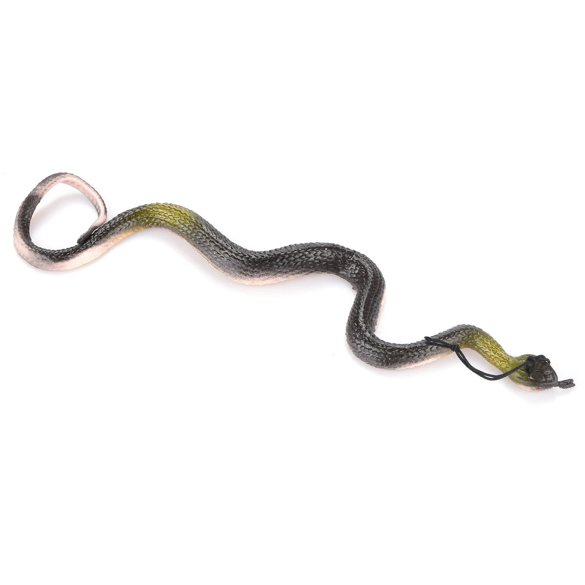 16" Brown Rubber Toy Snake for Safari Garden Prop (Prank Halloween Gift)